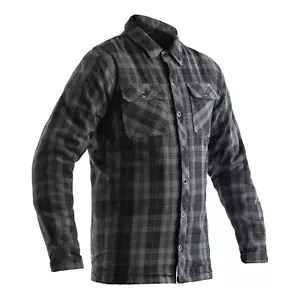 RST Lumberjack CE Aramid Armoured Motorcycle Motorbike Textile Shirt Grey Check - Picture 1 of 4