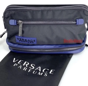 VERSACE TOILETRY CASE TRAVEL BAG MENS DOPP KIT POUCH WITH DUST BAG NWT - Picture 1 of 8