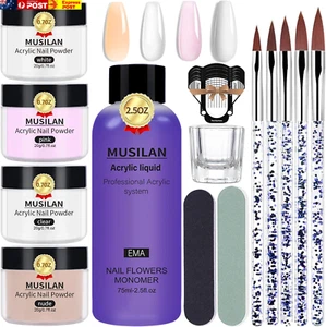 Acrylic Nail Kit - Clear Pink White Nude Acrylic Powder Nails Kit Acrylic Set,Ac - Picture 1 of 7