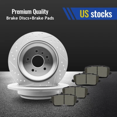 Kit de rotores de freno de disco trasero y pastillas de cerámica para Honda Pilot 2016 2017 2018-2022 Foto 1 de 4