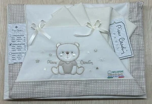 Compose' Lenzuola Lettino Pierre Cardin Ricamato In Puro Cotone 100% - Bild 1 von 8