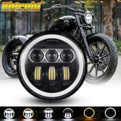 5 3/4 5.75" LED Headlight HiLo for Harley-Davidson Sportster 1200 Custom XL1200C Foto 1 de 4