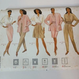 Butterick 5116 Vintage Boho Jacke Attrappe Wickel Top Faltenrock Shorts Hose Schärpe 6-14 - Bild 1 von 5