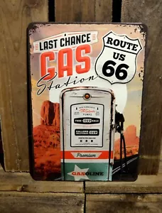 Route 66 Vintage Look Retro Sign Last Chance Gas Station. Route 66 Metal Sign - Picture 1 of 1