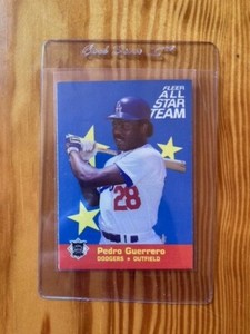 1986 Fleer All-Star Team Insert Pedro Guerrero #8 Los Angeles Dodgers