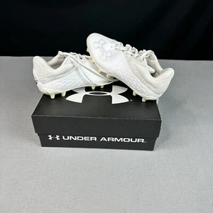 Under Armour UA Football Cleats Youth 3.5Y Blue Select MC JR All White - Picture 1 of 10