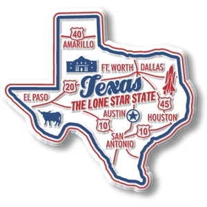 Texas Premium State Magnet by Classic Magnets, 2.8" x 2.6" - Picture 1 of 5