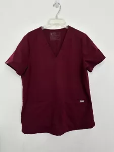 FIGS Casma Scrub Top Manica Corta Rosso Borgogna Medico Donna Medium - Foto 1 di 5