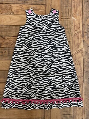 Vestido para niña #19 con estampado de animales de cebra de Le Za Me, talla: 7 Foto 1 de 4