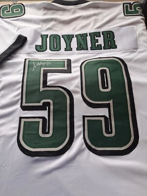Seth Joyner Philadelphia Eagles Signed White Jersey Autograph Cardinals XL - Image 1 of 4