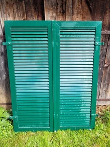 1 Paar Fensterladen - Aluminium - gebraucht - Höhe 136 cm, Breite 53 cm - Bild 1 von 20