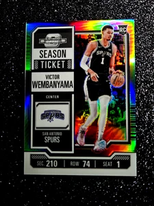 Boleto de novato Contenders Optic Victor Wembanyama Silver Prizm 2023-24 RC #56 SP - Imagen 1 de 16