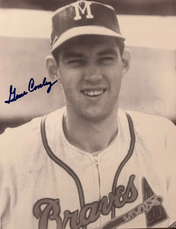 Foto autografiada firmada por Gene Conley (DD) 1957 1958 Milwaukee Braves 8x10 certificado de autenticidad Foto 1 de 1