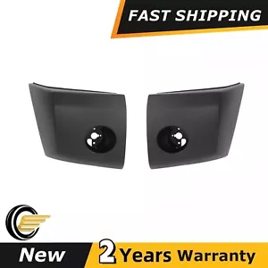 Front Bumper End Cap Set w/ Fog Light Hole For Nissan Titan 04-07 / Armada 05-07 - Picture 1 of 15