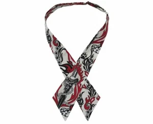 Flaming Skulls Crossover Bow Tie Size Adjustable - Picture 1 of 2