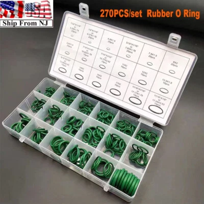 Juego surtido de juntas tóricas de aire acondicionado para automóvil 270 piezas de 18 tamaños universal Foto 1 de 4