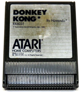 DONKEY KONG (Atari 400/800/XL/XE, 1983) By Atari (Cartridge Only) NTSC #2 - Picture 1 of 7