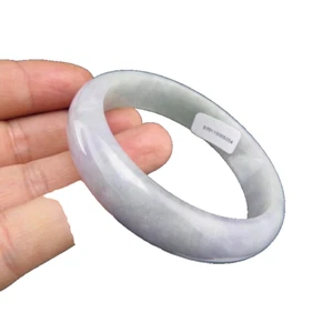 59mm Certified Grade "A" Natural Green Jadeite Jade Gems Bangle Bracelet D055 - Picture 1 of 10