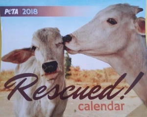 Calendario 2018 da parete persone salvate per trattamento etico degli animali PETA - Foto 1 di 2