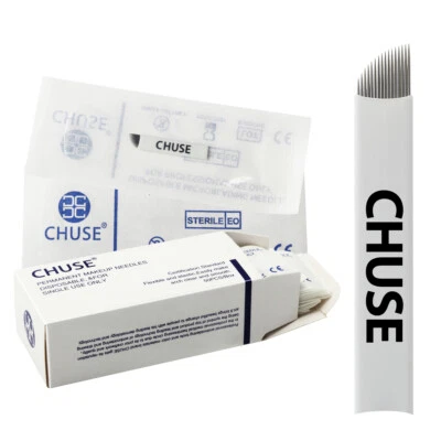 50 pz/lotto Aghi Microblading Penna Tatuaggio Manuale Sopracciglia Porta Trucco Permanente - Immagine 1 di 4