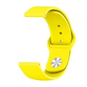 Bracelet Montre Compatible Avec Samsung Xiaomi Garmin Huawei 22MM Bouton Jaune - Photo 1 sur 1