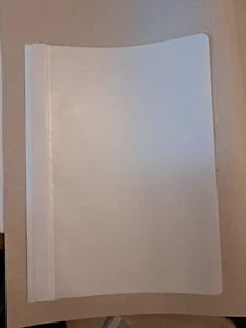 5 ST.  Schnellhefter A4 aus Plastik, transparenter Deckel, Farbe Weiß  - Bild 1 von 1