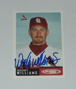 WOODY WILLIAMS SIGNED AUTO'D 2002 TOPPS TOTAL CARD #735 ST LOUIS CARDINALS - Picture 1 of 2