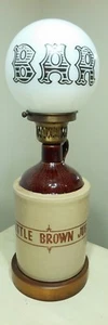 VINTAGE LEVITON "LITTLE BROWN JUG" BAR LAMP 18.5" TALL IN GREAT CONDITION. - Picture 1 of 7