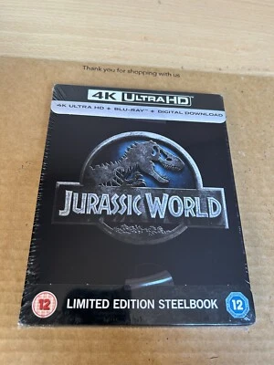 Jurassic World (2015) UK 4K UHD Blu-ray Limited Edition Steelbook - NEW & SEALED - Image 1 of 4