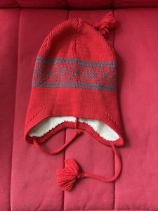 Vintage Wigwam Mills Ski Hat Wintuk Retro Winter Beanie red Made in USA Knit - Picture 1 of 3