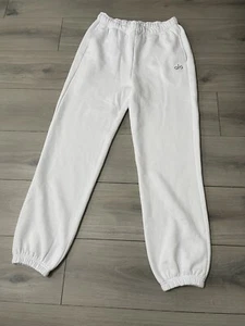 Alo Yoga Accolade Straight Leg Sweatpant Soft Size Xs White - Picture 1 of 15