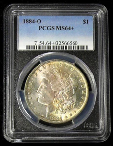 1884-O MS-64+ MORGAN DOLLAR - TONED BETTER DATE, SEE PICTURES - Picture 1 of 2
