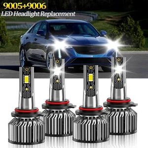 For Cadillac SRX 2004-2006 LED Headlight Bulbs High Low Beam Kit Combo 9005+9006 - Foto 1 di 11