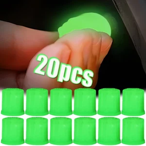 20Pcs Luminous Valve Cap Glow-in-Dark Tire Valve Plug for Car Motorcycle Bike - Picture 1 of 9