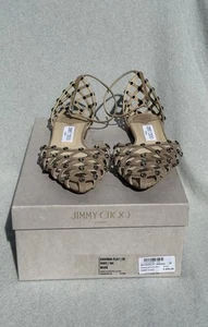 Ballerina piatta cristallo Swarovski Jimmy Choo taglia 39 nuda matrimoni ballo indossata una volta - Foto 1 di 7