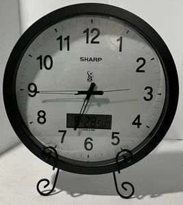Sharp Atomic Round Hanging Wall Clock Model SPC891 14-5/8" Works - Picture 1 of 9