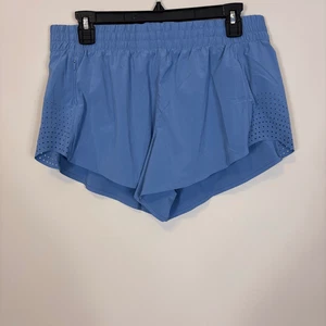 Athleta Blue Hustle 3” Athletic Shorts Size Medium - Picture 1 of 6