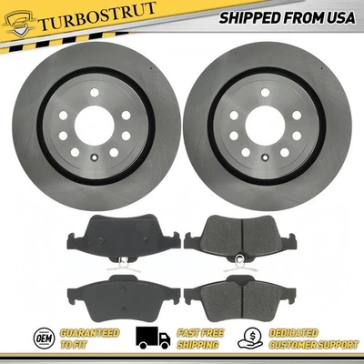 Kit de pastillas de freno y rotores traseros para Saab 9-3 garantía de por vida Foto 1 de 2