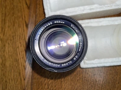 Vivitar 70-150 mm f3.8 Konica AR Zoom Camera Lens in Original Box - Image 1 of 4