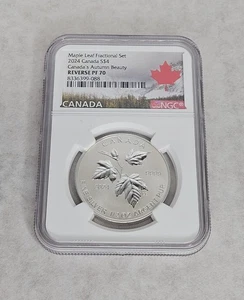 2024 Canada S$4 Autumn Beauty Reverse PF 70 Maple Leaf Fractional Set NGC Graded - Bild 1 von 6
