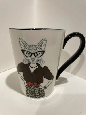 Caneca chá café gato escritório hipster assinatura com copos grés defeituoso - Imagem 1 de 4