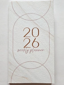 2026 Mini-Weekly Planner / Pocket-size - Marble Design ( 3.5" by 6.5" ) - Picture 1 of 8