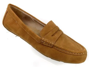 Life Stride Velocity 2.0 Womens Slip On Penny Loafers Size 9M Beige Faux Suede - Picture 1 of 11