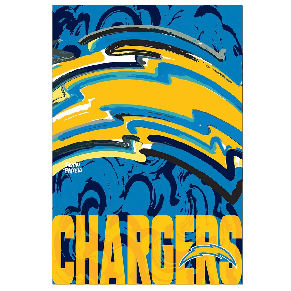 Bandera de gamuza, diseño Justin Patten, tamaño jardín, 12,5"x18", cargadores de Los Ángeles Foto 1 de 1