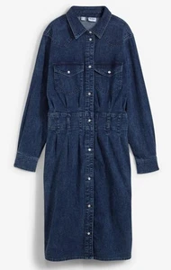 Jeanskleid mit Knopfleiste Gr. 46 Blau Denim Used Damenkleid Stretch-Kleid Neu* - Bild 1 von 1