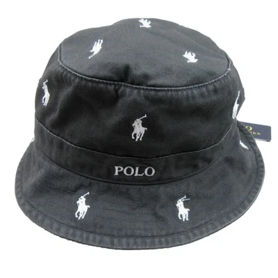 Polo Ralph Lauren Embroidered Pony Bucket Hat Adult Size L/XL Grey NEW - Image 1 of 4