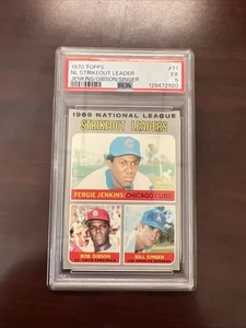 1970 TOPPS NL STRIKEOUT LEADER #71 JENKINS/GIBSON/SINGER PSA 5 New Slab - Picture 1 of 4