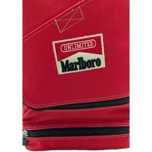Marlboro Unlimited großer Reiserucksack Griff rot Canvas Action Gear - Bild 1 von 9