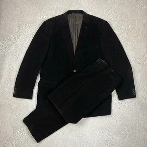 Traje de terciopelo Zegna para hombre 2 piezas chaqueta y pantalón deportivo talla 58R - Imagen 1 de 23
