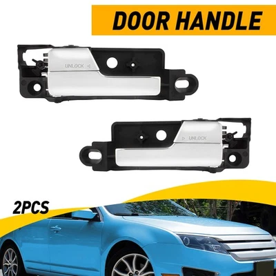 Manija de puerta interior trasera izquierda y derecha cromada E para Mercury Milan 2006-2011 2 piezas Foto 1 de 4